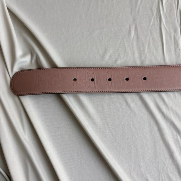 Gucci Interlocking G Belt - Dusty Pink Leather, Gold Buckle, Size 32 main image 6